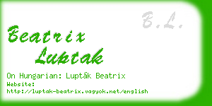 beatrix luptak business card