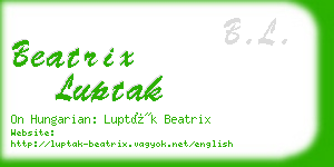 beatrix luptak business card
